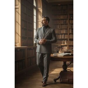 Christian Brooks Vtg Men's Double-Breasted Suit Size 42 two piece 34x30 academia